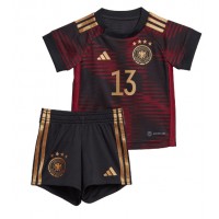 Tyskland Thomas Muller #13 Bortaställ Barn VM 2022 Korta ärmar (+ Korta byxor)